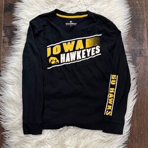 Colosseum Black and Gold Iowa Hawkeyes Long Sleeve